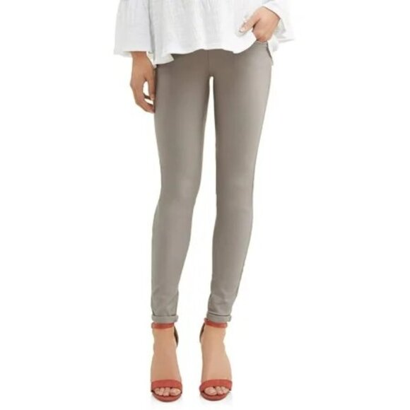 Oh! Mamma Maternity Over-Belly Twill Boyfriend Pants, Grey, Large - Picture 1 of 1